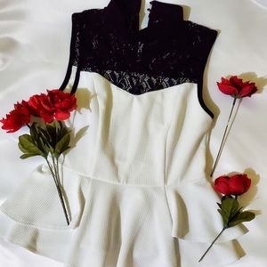 White sleeveless blouse